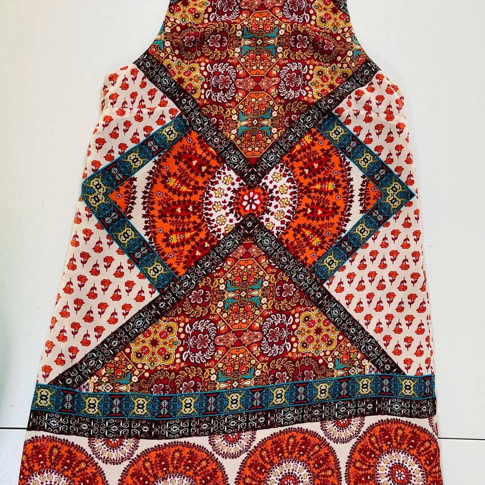 by & by Orange Red Halter Sundress - Picture 6 of 13